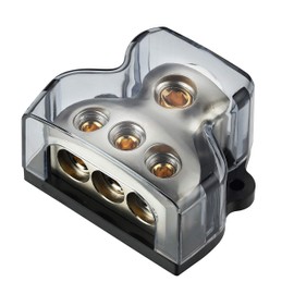 Freajoin 0/2/4 AWG Gauge Power Distribution Block 1/0 Gauge in -3 x 4 Gauge Out