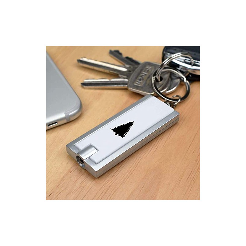 Azeeda 'Silhouetted Pine Tree' Keyring LED Torch (KT00026499)