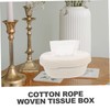 Gatuida Cotton Rope Woven Tissue Box Reusable Tissue Holder for