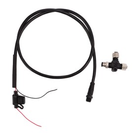 Backbone Cable with Tee Connector 3A Fuse 5Pin M12 Thread 1m Long IP67 Waterproof for NMEA 2000 Network