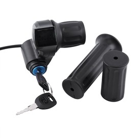 Pwshymi Throttle Grip, Throttle Grip, Handlebar Twist Throttle Grip Scooter Half Twist Throttle Control Handlewith Key Grip with LED Display Motorcycle Controls Electric Throt