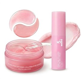 PDRN Collagen Eye Care Set-Multi Balm Stick +60 Pink Caffeine Eye Patches | Stick y Parches PDRN Colágeno, Suavizan Arrugas y Ojeras, Reafirmante Port