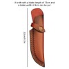 MiOYOOW Knife Sheath, 4.7'' PU Leather Belt Knife Cover Straight