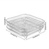 Set of 3 Air Fryer Rack, Stackable Multi-Layer 304 Stainless