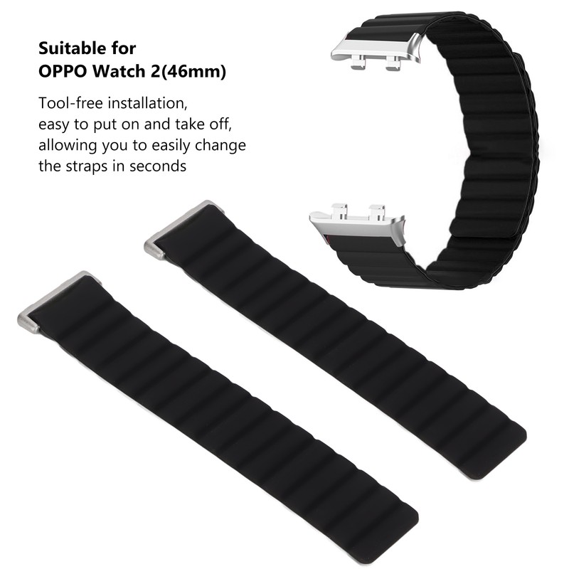 Silicone Magnetic Watch Bands Strap Wristband Replacement for OPPO Watch