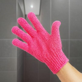 Exfoliating Bath Mitt & Back Scrubber (1pc) Shower Product Pink 27ea