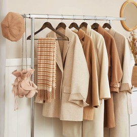 JS HANGER Wooden Coat Hangers, 20 Pack High Grade Wood Suit Hangers with Non Slip Pant Bar - Extra Smooth and Splinter Free Retro Finish