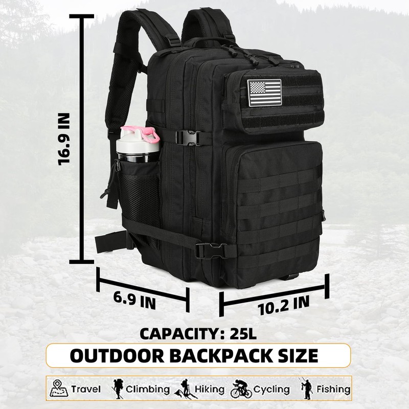 Lovelinks21 25L Tactical Backpack for Men Women Military Backpack Army