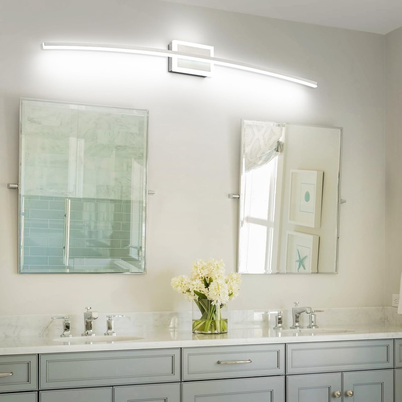 PRESDE 48inch Modern Dimmable LED Bathroom Light Fixtures Over Mirror,