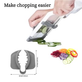 Safety Hand Guard for Any Mandolin Slicer or Grater,Food Slicer Cutter Finger Guard, Ergonomic, Non-Slip Grip, Durable,Safe Slicing of Fruits & Vegetables (Gray，2pcs)