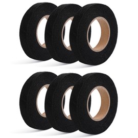 Loyisal Iron On Hemming Tape - 6 Rolls 1.5 cm x 27 Yards Each - Adhesive for Fabric Tape No Sew Hemming Tape for Clothes Pants Dresses Curtains, Black