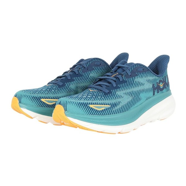 Hoka Men's Clifton 9 Sneaker, Midnight/Oceanic, 8.5