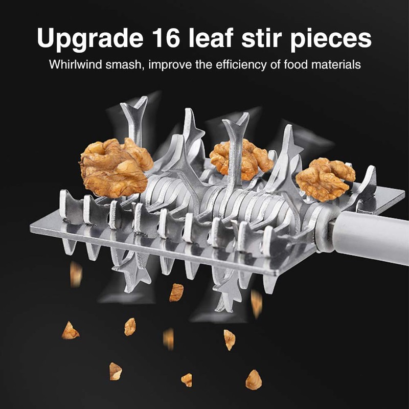 Nut Chopper, Portable Manual Nut Grinder with Hand Crank For