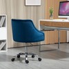 MOJAY Velvet Office Swivel Chair, Vanity Chair, Fabric Desk Chair,