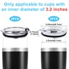 4 Pack Replacement Lids for 20 oz Tumbler, White, Black