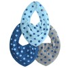 Pippi Baby-Boys Bib AO-Printed 3-Pack Starred Scarf, Vallarta Blue, One