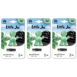 Little Joe Car Air Freshener for Mounting on Any Ventilation Grille +/-45 Days Fresh Mint / Light Green, Pack of 3