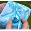 Marble patterned Golf Towel with Carabiner Clip, 50 x 30