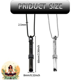 ALLGAYER 2 PCS Breathing Necklace,Portable Relaxation Devices for Stress Relief,Portable Stress Relief for Yoga,Anxiety,Focus