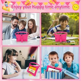 Veidoo 7 InchTouch Screen Android Wifi Tablet Quad Core 32GB Gaming Tablet Pc with Silicone Protective Casecolor: Deep Blue, front camera: 0.3MP, hard drive capacity: 32 GB, ram: 2 g, rear camera: 2MP