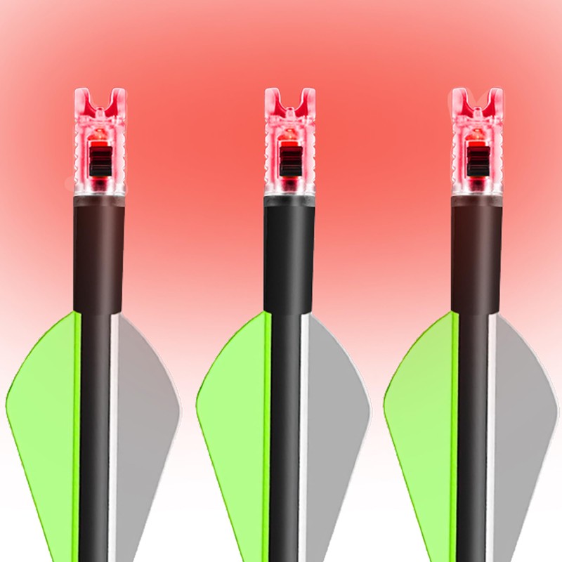 KEAUP 6 Pack Crossbow Lighted Nocks for Bolts with .285”/.297”/.300”/.305”