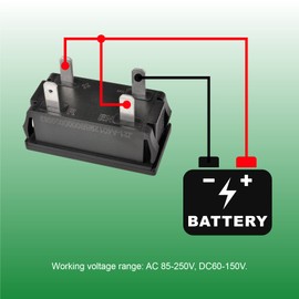 Yooreal AC/DC Hours Gauge Meter, Maintenance Hourmeter, Resettable Hours for Generator Air Compressor Solar Heater Well Pump Boiler Oil Burner(AC85-250V, DC60-150V)