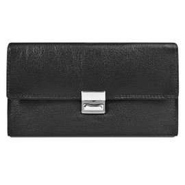 Hamosons XL Professional Waiter's Wallet Nappa Leather for Men and Women, Brown or Black, 1016, black, Vintage
