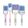 Bates 4Pack Plastic Handle Paint Brushes - Pastel Colors, Stain,