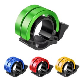 Ruayia Innovative Aluminium Alloy Bicycle Bell Mini for Mountain Bikes, Road Bikes - Style 2 - Green