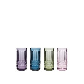 Godinger Set of 4 Assorted Prosperity Highball Glasses