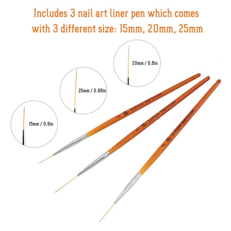 Fine Details Nail Art Liner Brush, Practical Portable Drawing Flowers