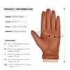 BISON DENIM Men's Thermal Winter Gloves Genuine Leather Gloves Touchscreen