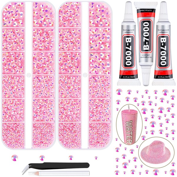 TINKRSTUFF 12100Pcs Jelly Resin Rhinestones for Crafting with 3Pcs 10ml