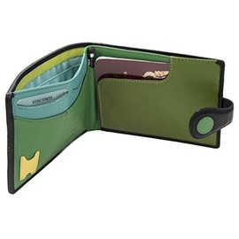 Visconti Genuine Leather P5 Polka Secure RFID Blocking Passport Travel Wallet (Lily Pad)