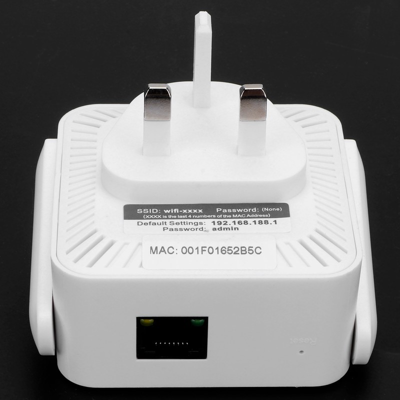 300M Repeater with Double Antenna Signal Amplifier Range Extender White