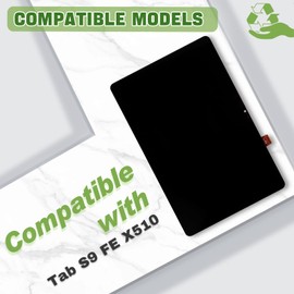 SWARK New LCD Display Compatible with Galaxy Tab S9 FE [10.9"] SM-X510, SM-X516B Touch Screen Digitizer Assembly Replacement with Upgraded Repair Tools Kit