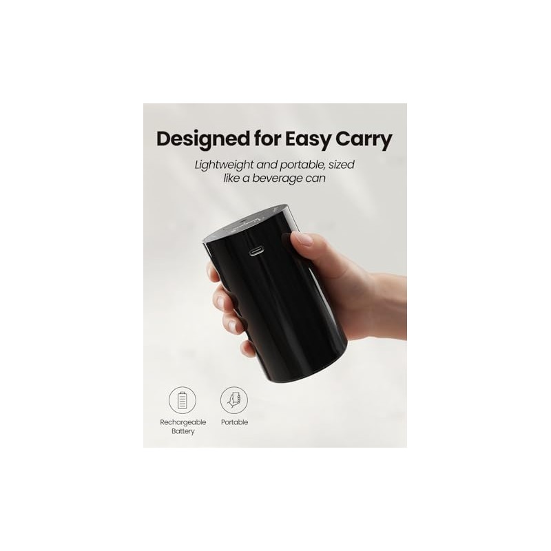 Waterless Essential Oil Diffuser, Portable Aromatherapy Diffuser with 20mL Capacity,