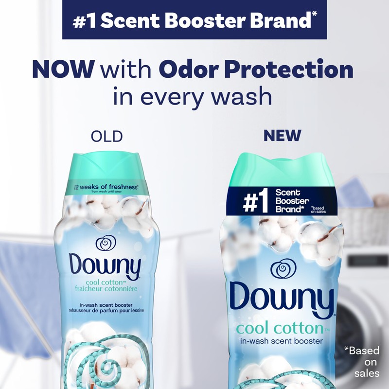 Downy Downy In-Wash Laundry Scent Booster Beads, Cool Cotton, 24