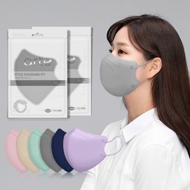 Arte domestically produced bird-shaped color mask, gray, 50 sheets, large / 아르떼 국산 새부리형 컬러 마스크 그레이 50매 대형
