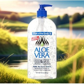 Fruit Of The Earth Aloe Vera 100% Gel with Tocopheryl Acetate, DMDM Hydantoin, Tetrasodium EDTA, Carbomer, Aloe Vera Gel, Triethanolamine, Diazolidinyl Urea, 24 oz