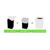 Asvel 621291 Trash Can, Without Lid, White, 8.0 x 8.0