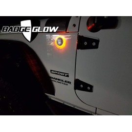 Badge Glow™ LED Back Light Designed For The Jeep Wrangler & Cherokee Trail Rated Badge ~ Available in 6 LED Colors ~ Off-road Use Only ~ MADE IN THE USA!(UV/Pink)
