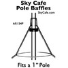 Squirrel Baffle for Protecting Pole-Mounted Bird Feeders & Bird Houses,