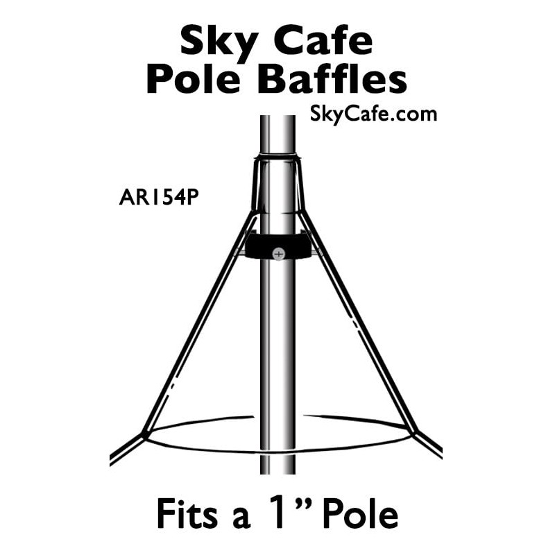Squirrel Baffle for Protecting Pole-Mounted Bird Feeders & Bird Houses,