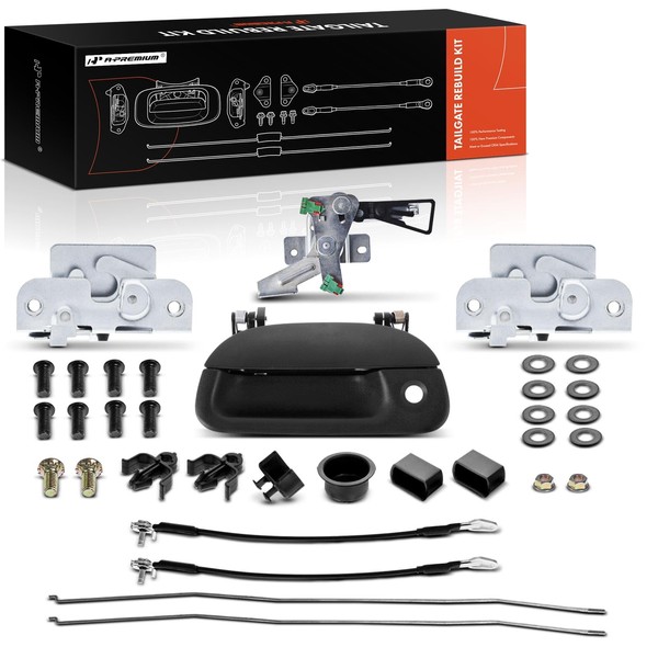 A-Premium 34-PC Tailgate Hardware Rebuild Kit with Bolts Compatible with
