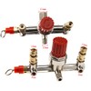 Double Outlet Air Compressor Tube Pressure Regulator Valve Switch Holder