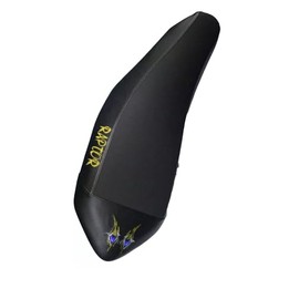 Hidden Comfort Camo HCC Racing seat Cover Compatible with Yamaha Raptor 660 Eyes Logo Black Gripper/Yellow