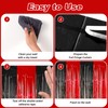 4pcs Black Red Foil Curtain, 3.2ft x 6.5ft Black Red