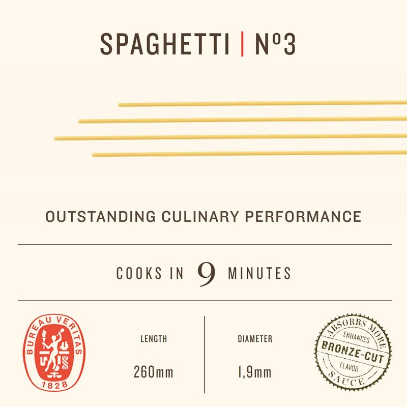Rummo Spaghetti Pasta N.3 - Spaghetti Pasta Noodles, Durum Wheat