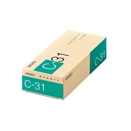 Seiko Precision Time Card C-31 54166226 End of Month / 15th Date 1 Box (100 Pieces) C-31 Card